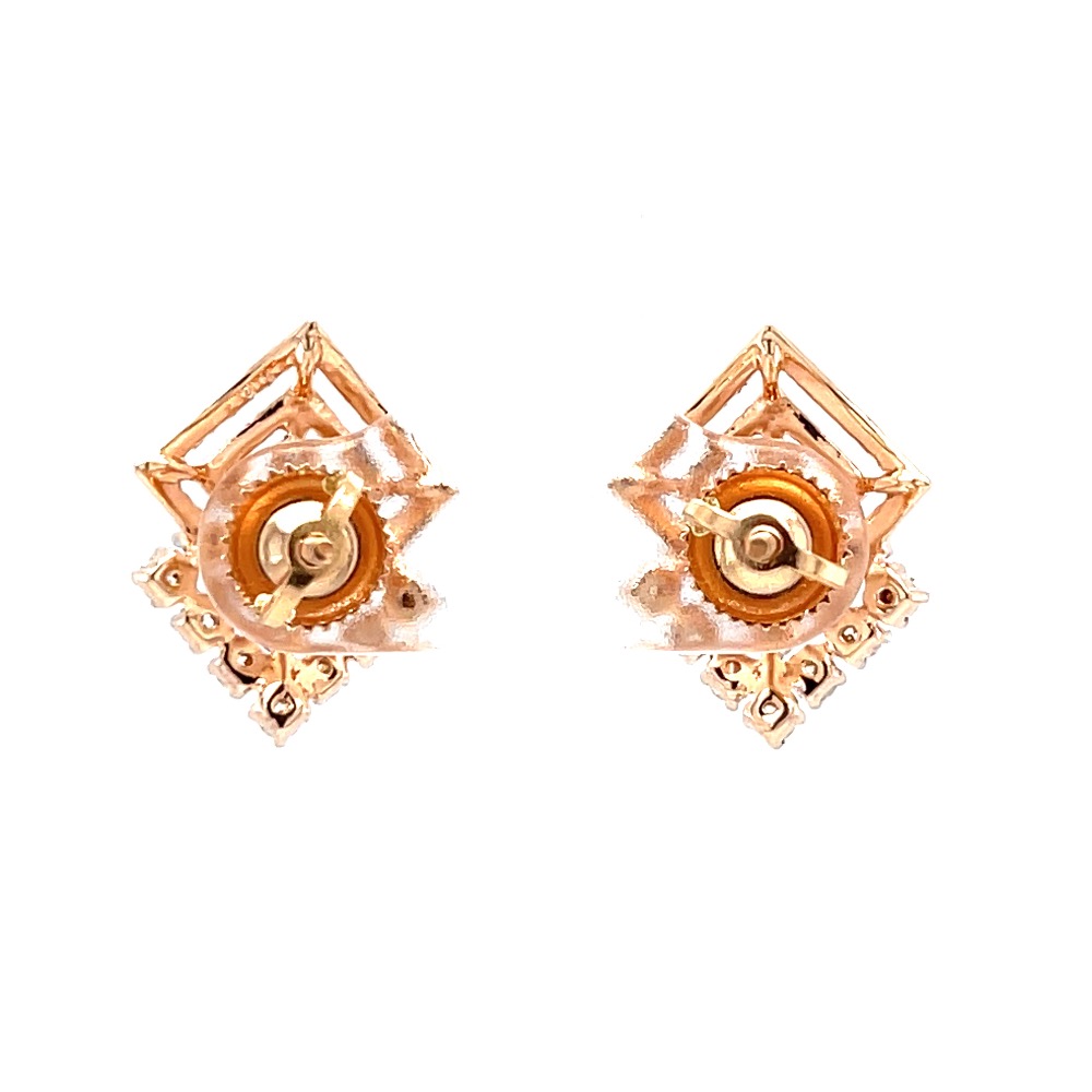 Kite shaped stud in prong setting & micro pave setting - Image 5