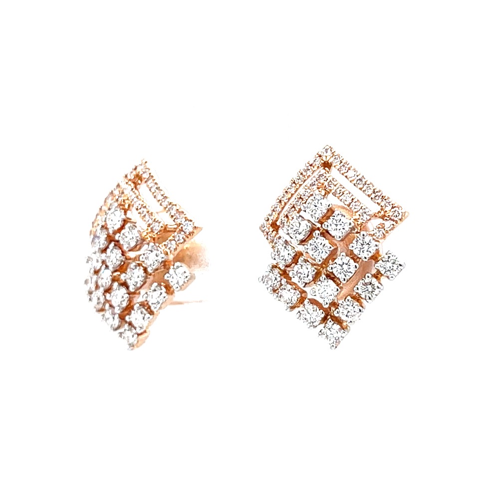 Kite shaped stud in prong setting & micro pave setting - Image 3