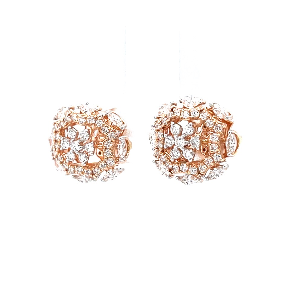 Seven diamond stud with fancy bracket in vvs quality diamonds - Image 3