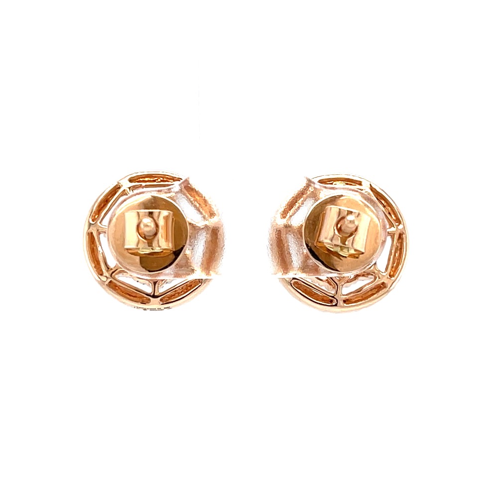 Star shaped diamond stud with a round bracket with princess cut - Image 5