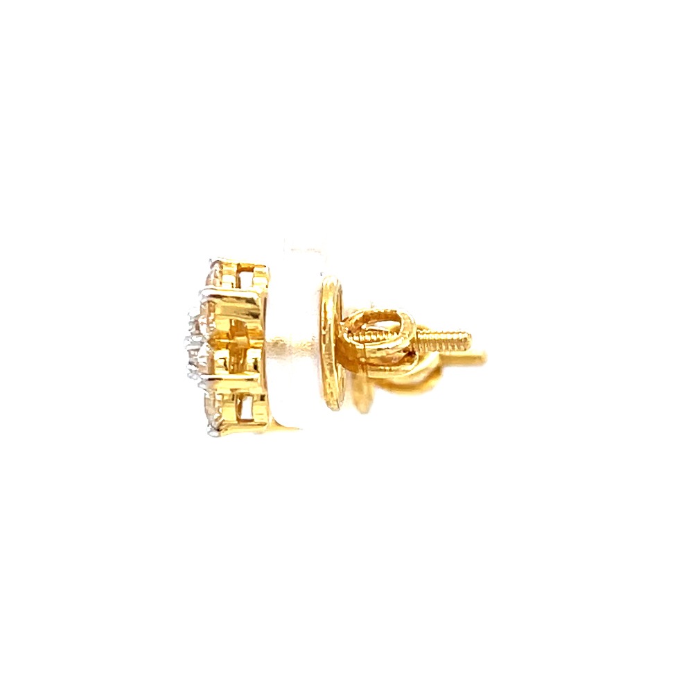 Seven diamond traditional maharashtrian kudi in yellow gold - Image 4