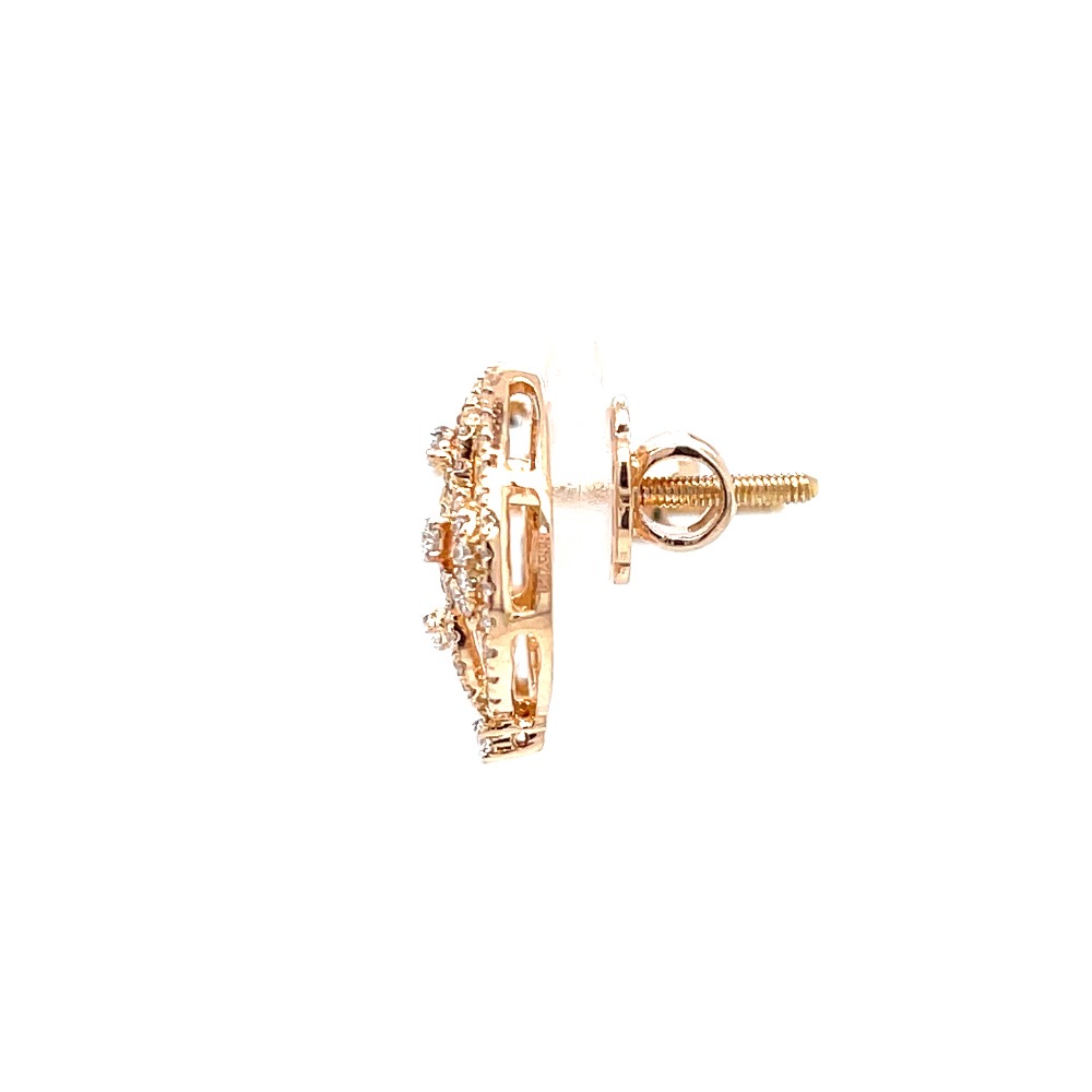 Petal shaped diamond studs in hallmark rose gold 0top230 - Image 4