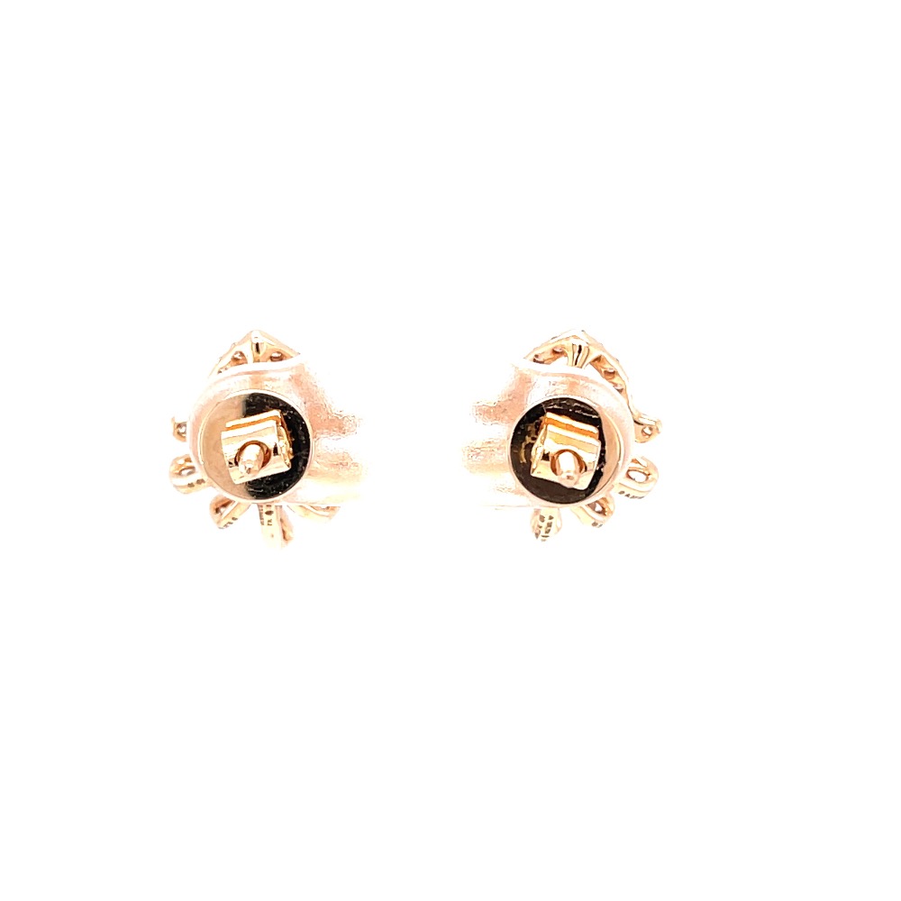 Fancy diamond studs with pear diamonds in rose gold 0top183 - Image 5