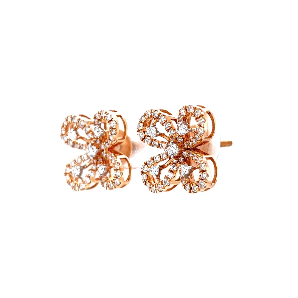 Four petal flower with single diamonds in the centre 0top161 - Image 3