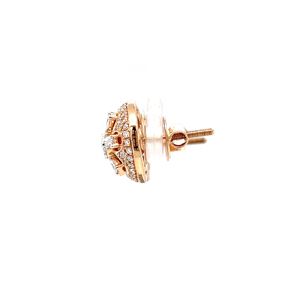 Traditional buty with fancy pear marquise diamonds in rose gold - Image 4