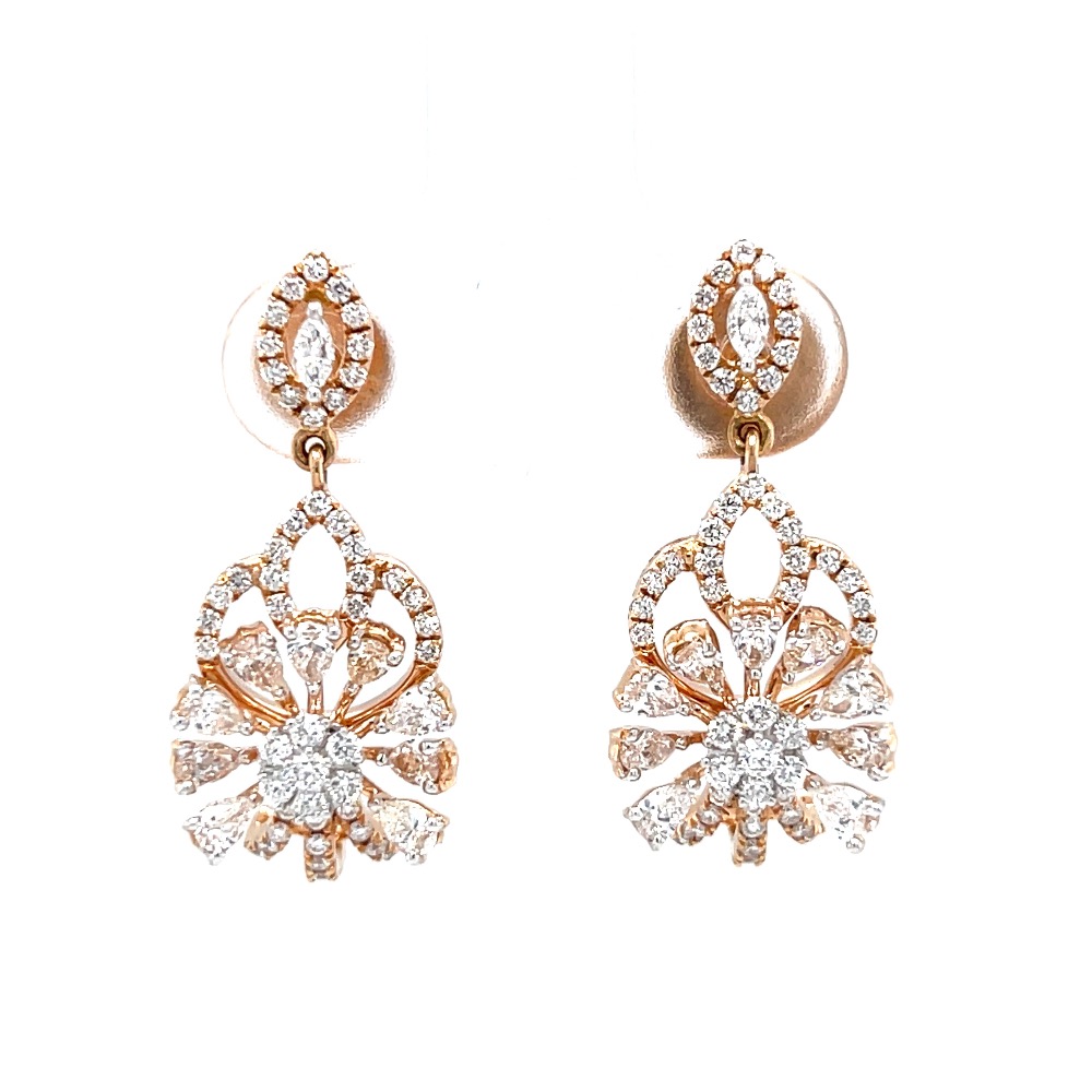 Latkan with flower using marquise pear and round diamonds 0top104