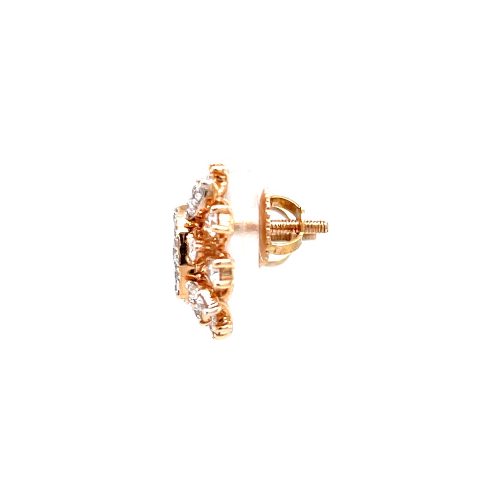 Bonita diamond earrings in hallmarked 18k rose gold 0top79 - Image 4