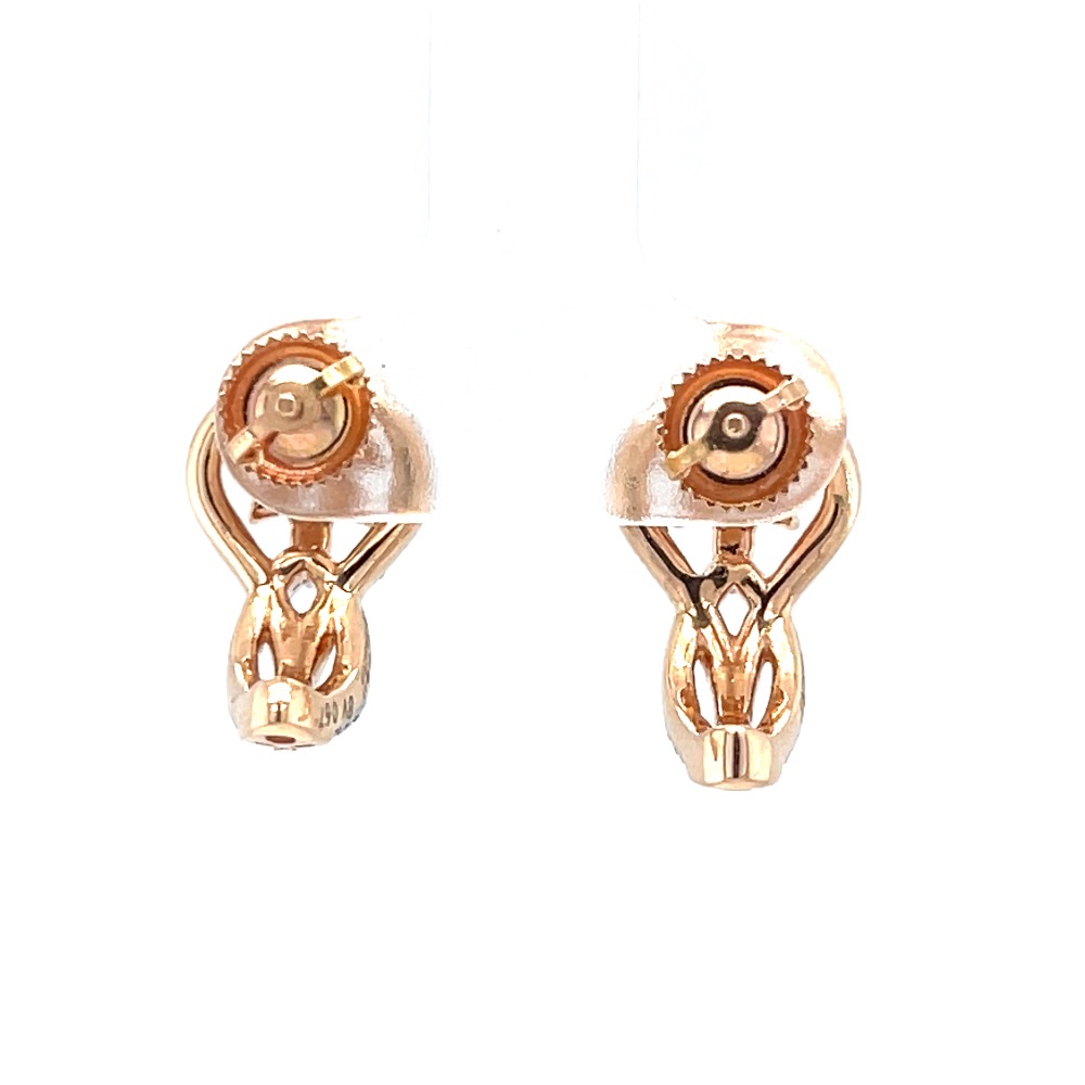 Half bali tops with feather like design in 18k rose gold 0top78 - Image 5