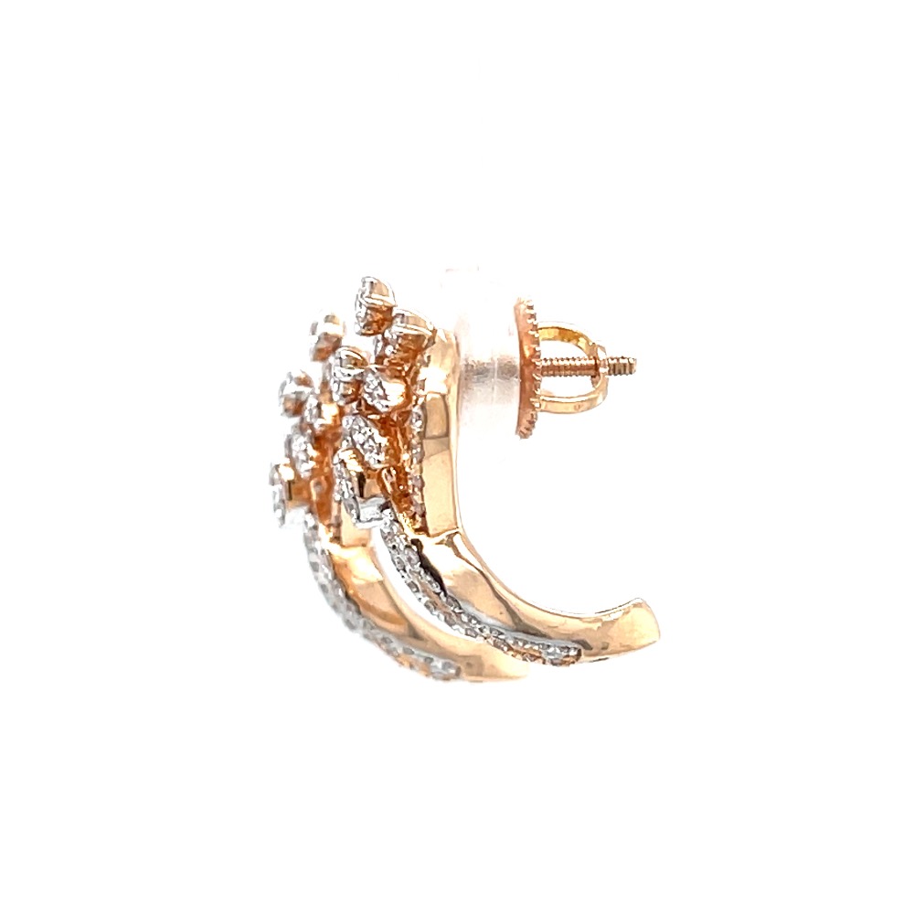 Half bali tops with feather like design in 18k rose gold 0top78 - Image 4
