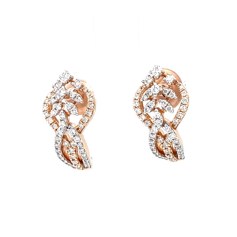 Half bali tops with feather like design in 18k rose gold 0top78 - Image 3