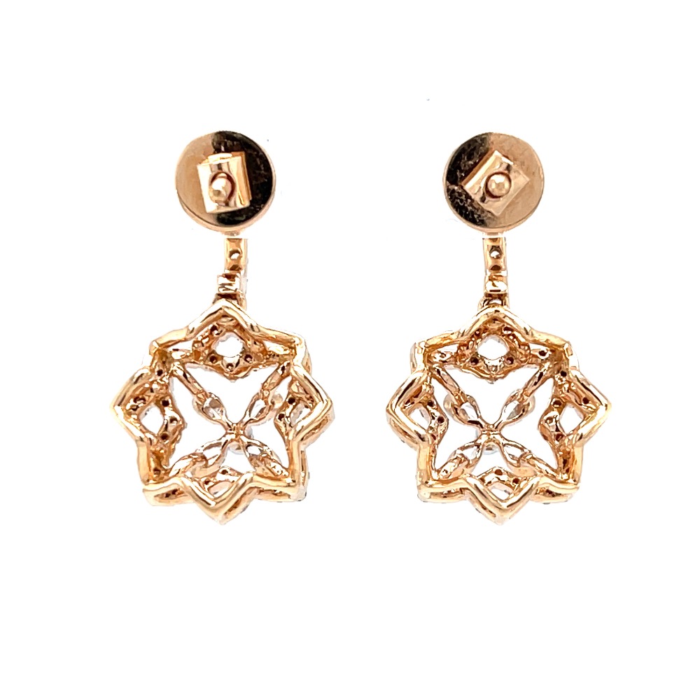 Diamond latkan with floral design in 18k rose gold 0top69 - Image 5