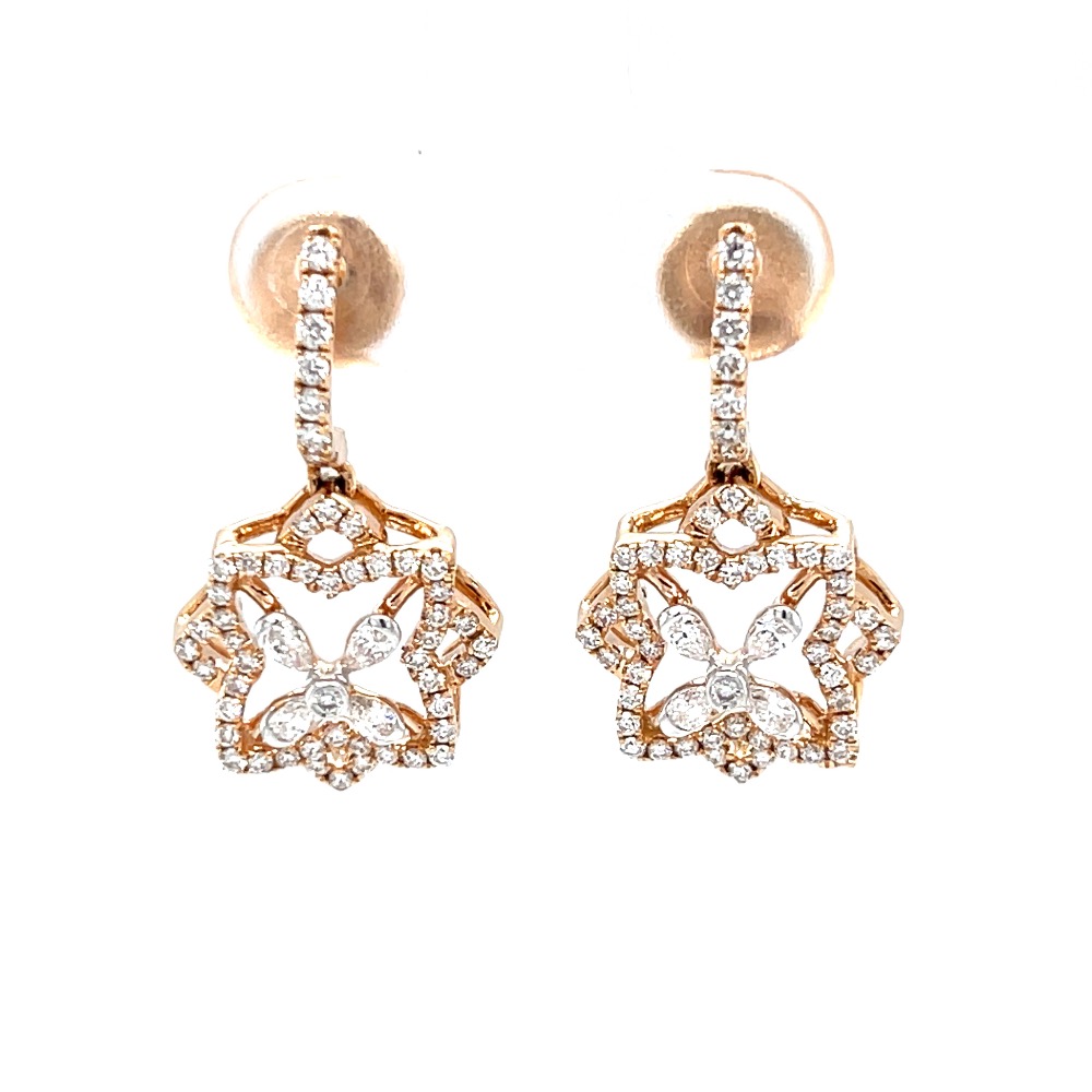 Diamond latkan with floral design in 18k rose gold 0top69