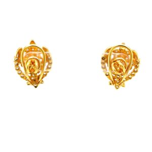 Traditional diamond earrings inspired by auspicious kalash 9top149