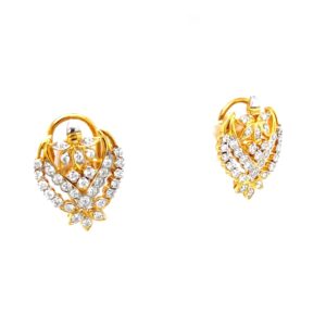 Traditional diamond earrings inspired by auspicious kalash 9top149