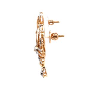Suspendisse diamond earrings with drop in 18k rose gold 9top102