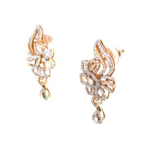 Suspendisse diamond earrings with drop in 18k rose gold 9top102