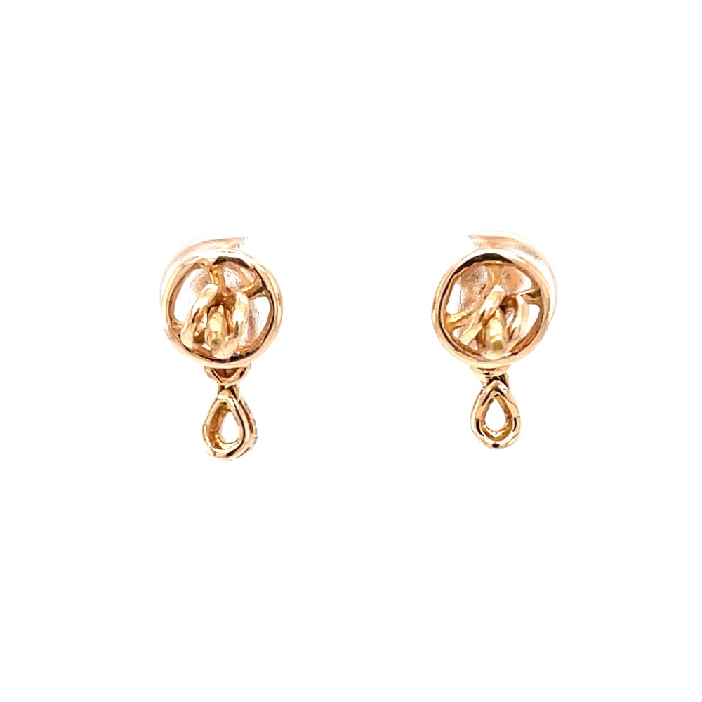 Delicate geometrical design diamond earrings in 18k rose gold 9top99 - Image 5