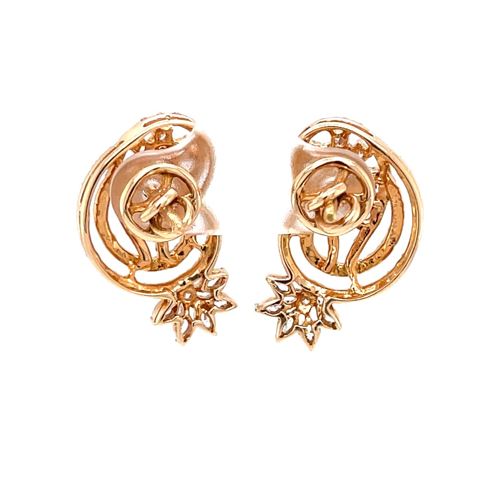 Étourdissante designer diamond earrings in 18k rose gold 9top87 - Image 5