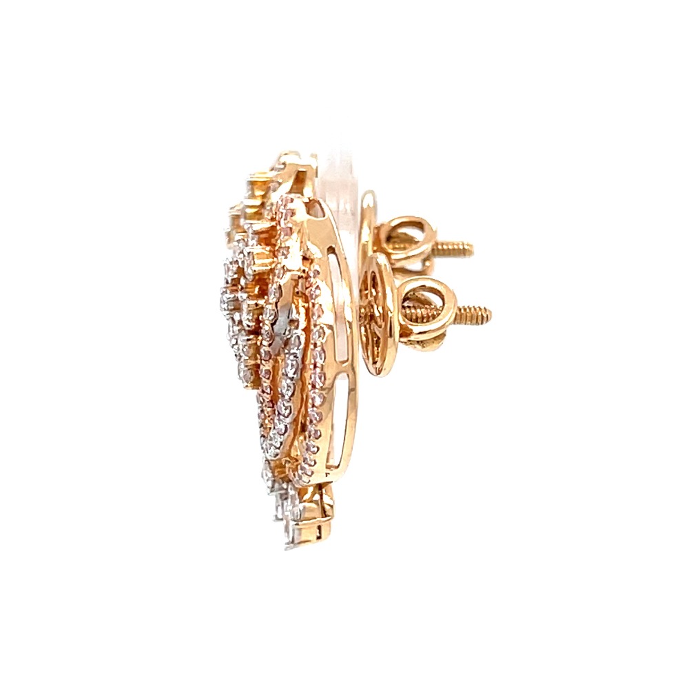 Étourdissante designer diamond earrings in 18k rose gold 9top87 - Image 4