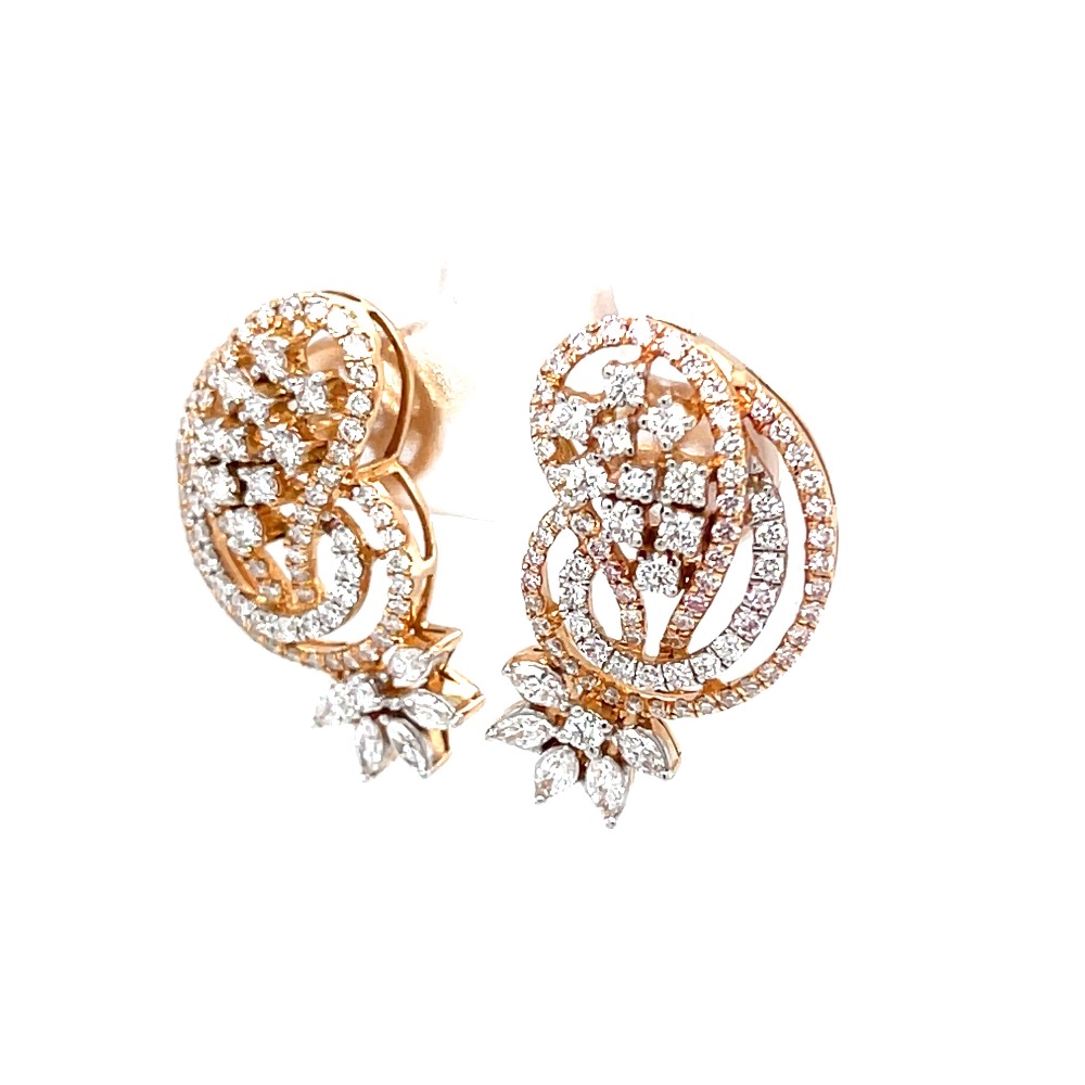 Étourdissante designer diamond earrings in 18k rose gold 9top87 - Image 3