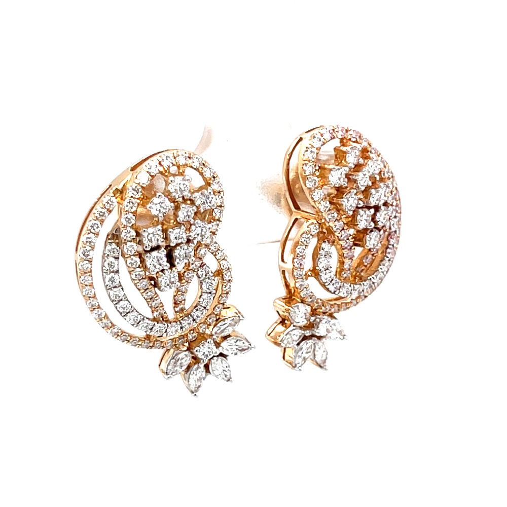 Étourdissante designer diamond earrings in 18k rose gold 9top87 - Image 2
