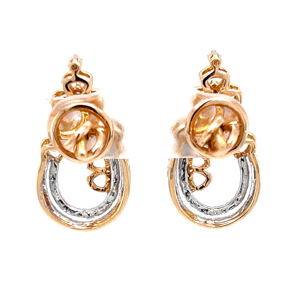 Two u shaped lines with hallmarked gold floral design 9top49 - Image 5