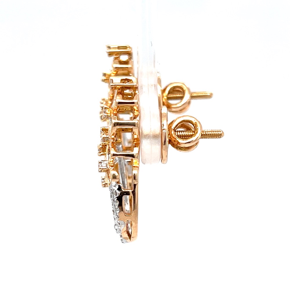 Two u shaped lines with hallmarked gold floral design 9top49 - Image 4
