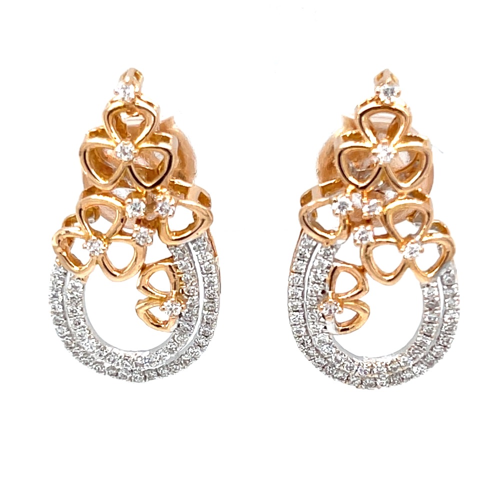 Two u shaped lines with hallmarked gold floral design 9top49
