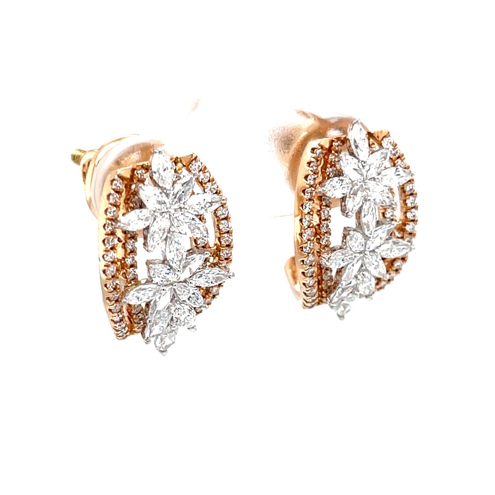 Two flower with four lines half bali in diamonds 9top32 - Image 2