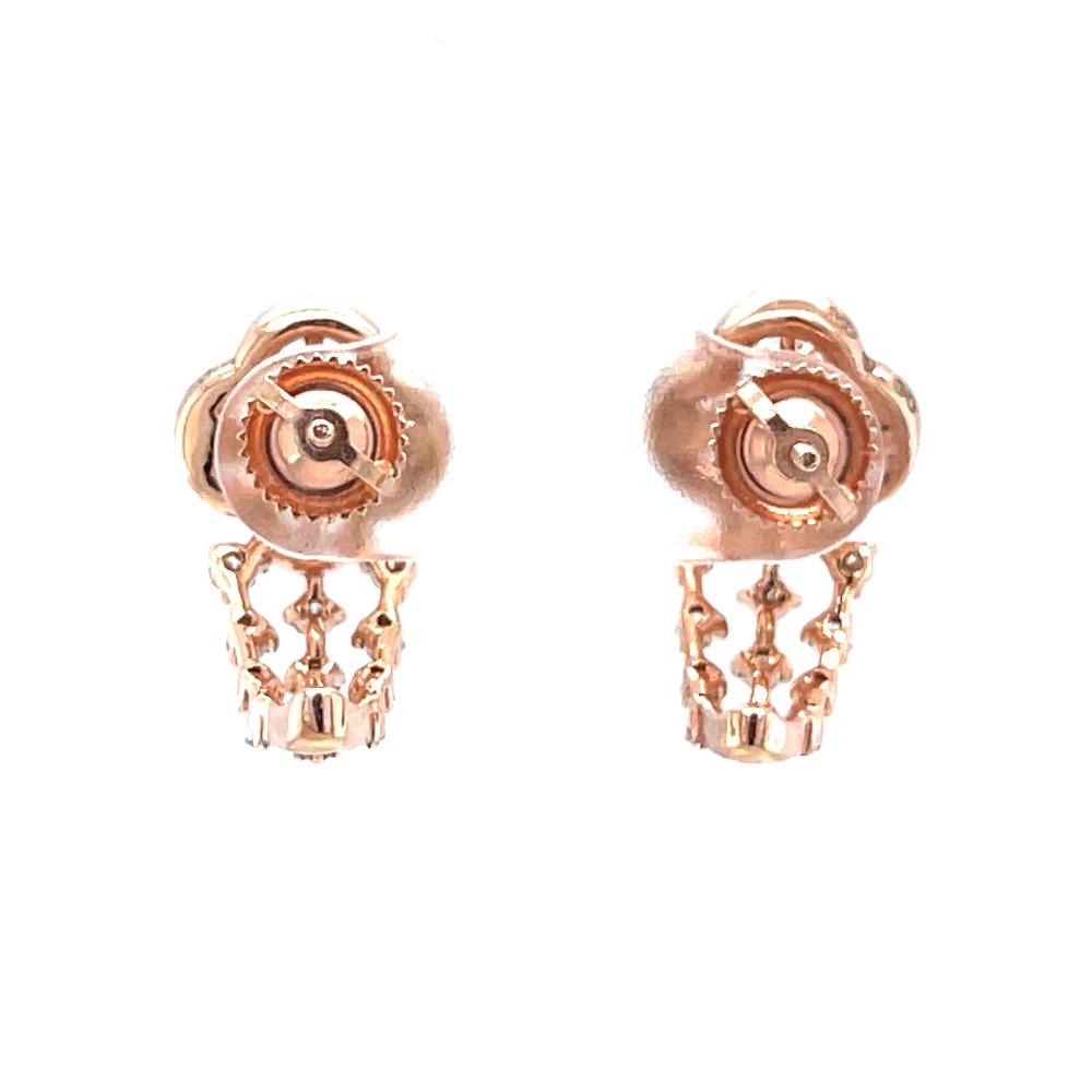 Charmant diamond bali in 18k rose gold in prong setting 9top17 - Image 5