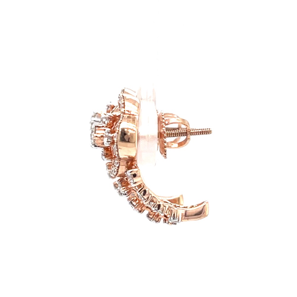 Charmant diamond bali in 18k rose gold in prong setting 9top17 - Image 4