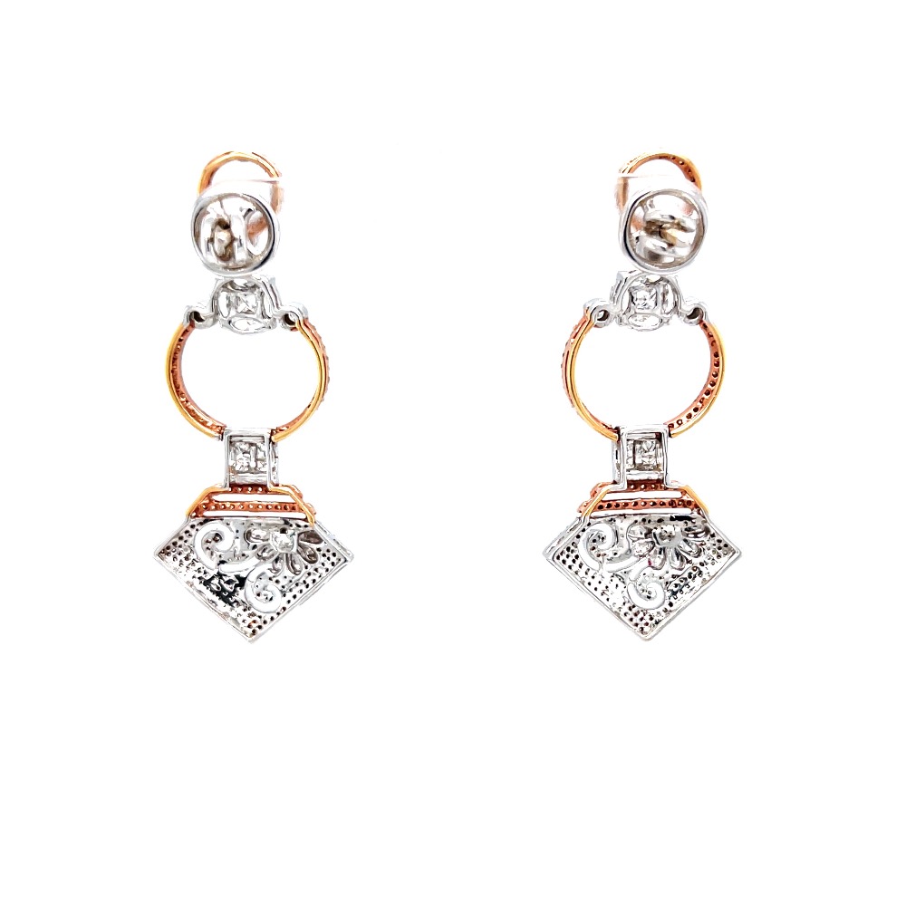 Hermoso diamond chandelier with painted flower in rose gold 8top241 - Image 5