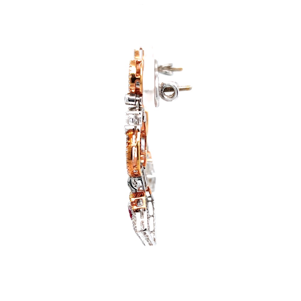 Hermoso diamond chandelier with painted flower in rose gold 8top241 - Image 4