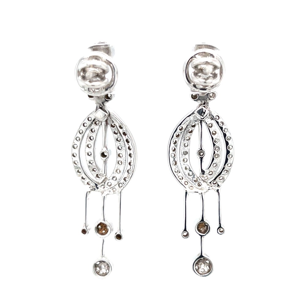 Sorprendente diamond earrings in 14k white gold 8TOP223 - Image 5
