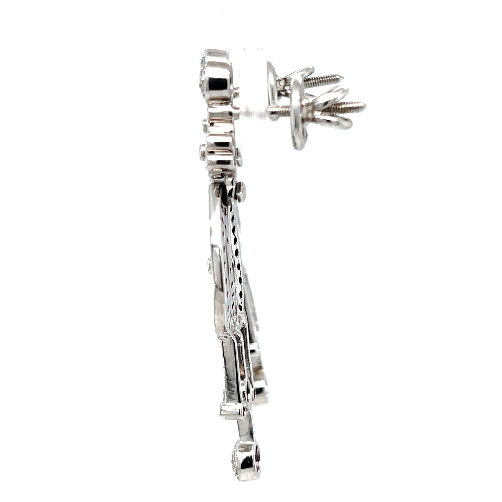 Sorprendente diamond earrings in 14k white gold 8TOP223 - Image 4