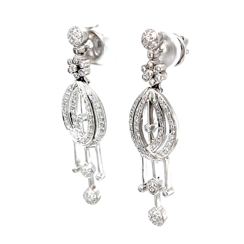 Sorprendente diamond earrings in 14k white gold 8TOP223 - Image 3
