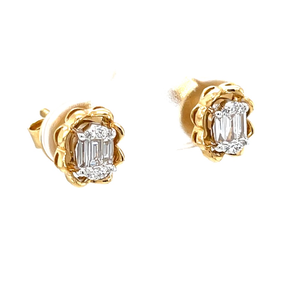 Adorable oval pressure set diamond studds 8top189 - Image 2