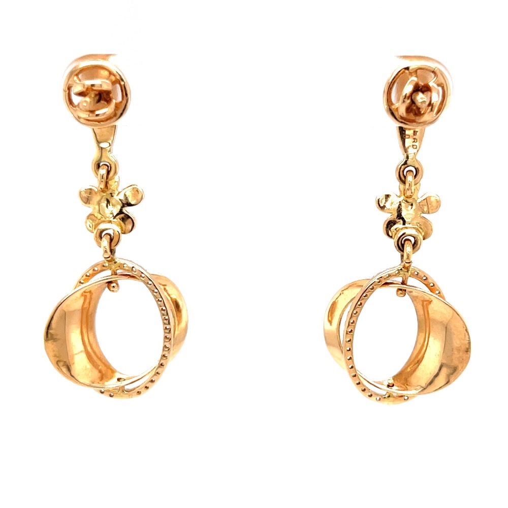Étonnante dangling earrings with centre piece flower 8top123 - Image 5