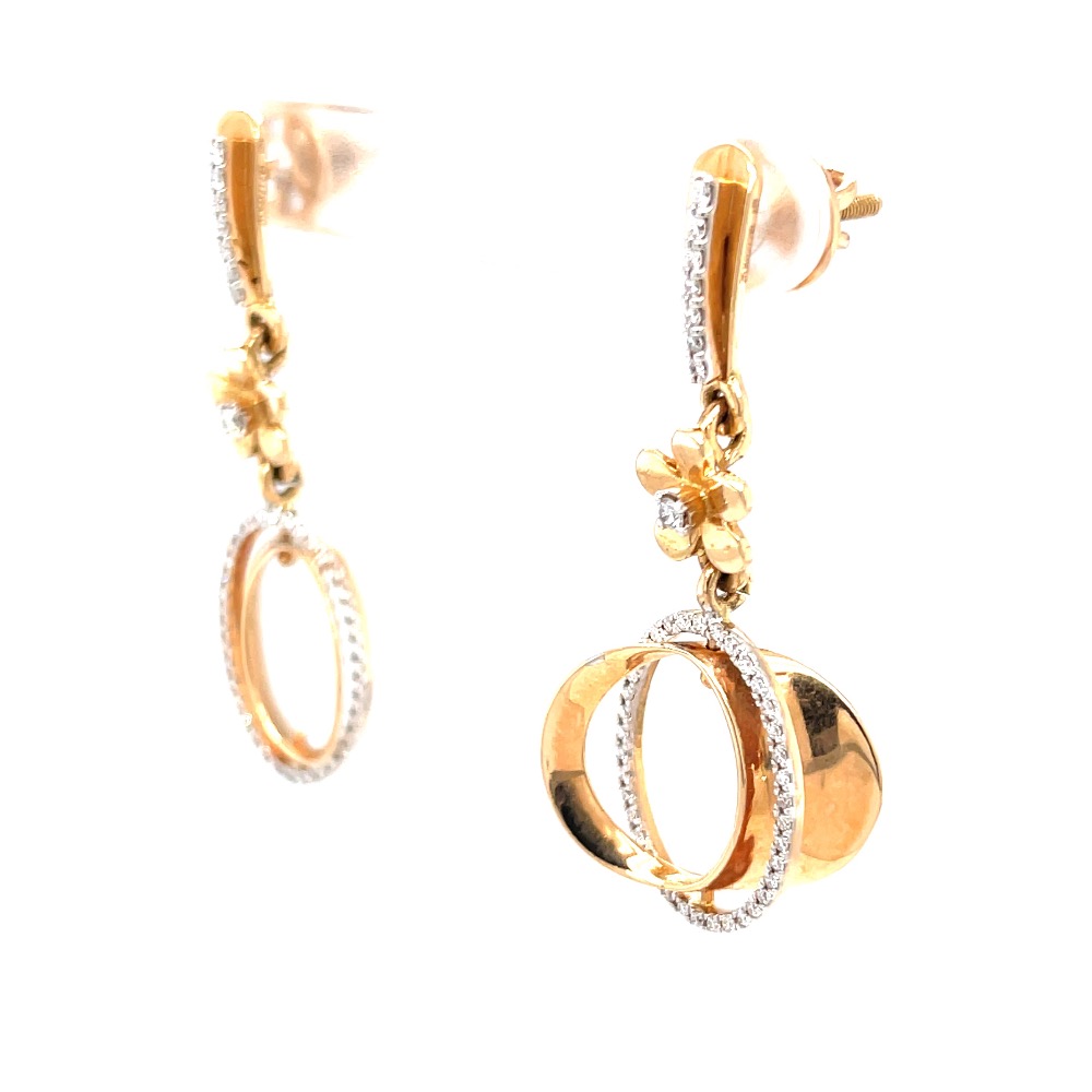 Étonnante dangling earrings with centre piece flower 8top123 - Image 3