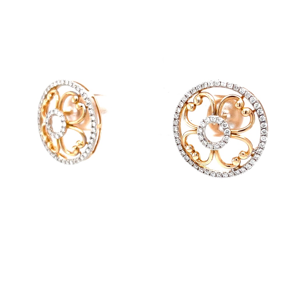 Jamila Dual Circle Premium Diamond Earring Jewellery 8TOP107 - Image 3