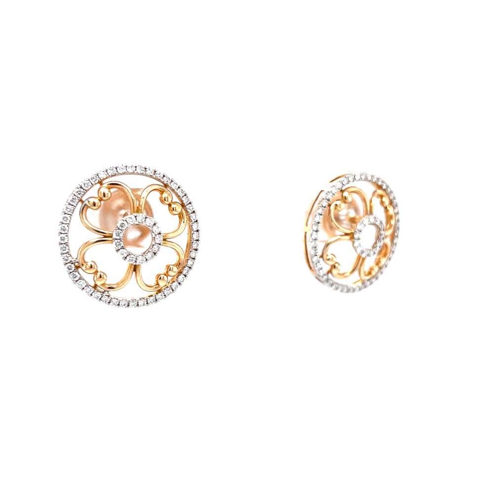 Jamila Dual Circle Premium Diamond Earring Jewellery 8TOP107 - Image 2