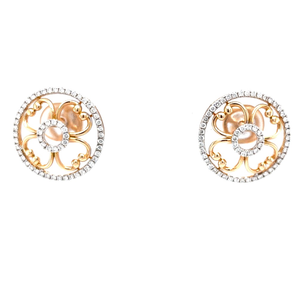 Jamila Dual Circle Premium Diamond Earring Jewellery 8TOP107