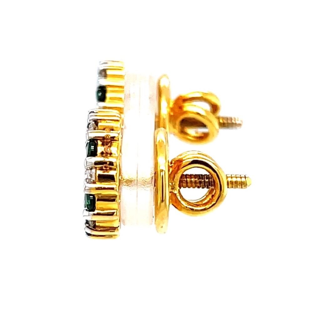 Linda diamond earrings with green stones 8top50 - Image 4