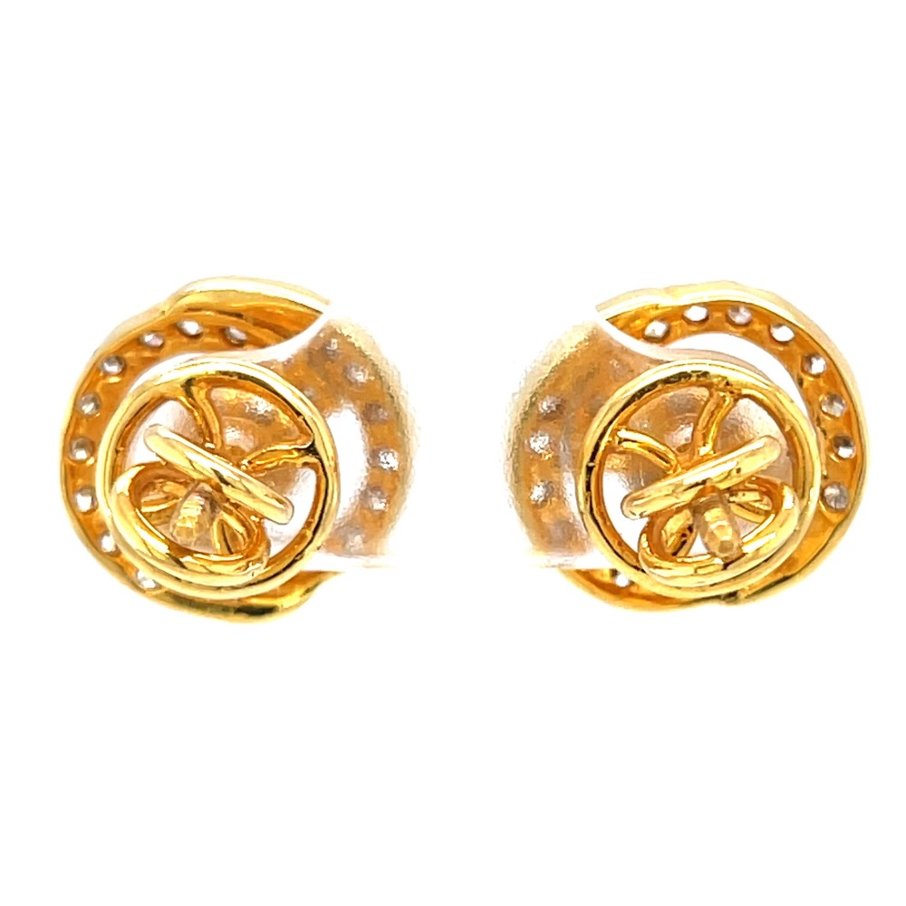Circulaire diamond earrings with pressure set in centre 8top40 - Image 5