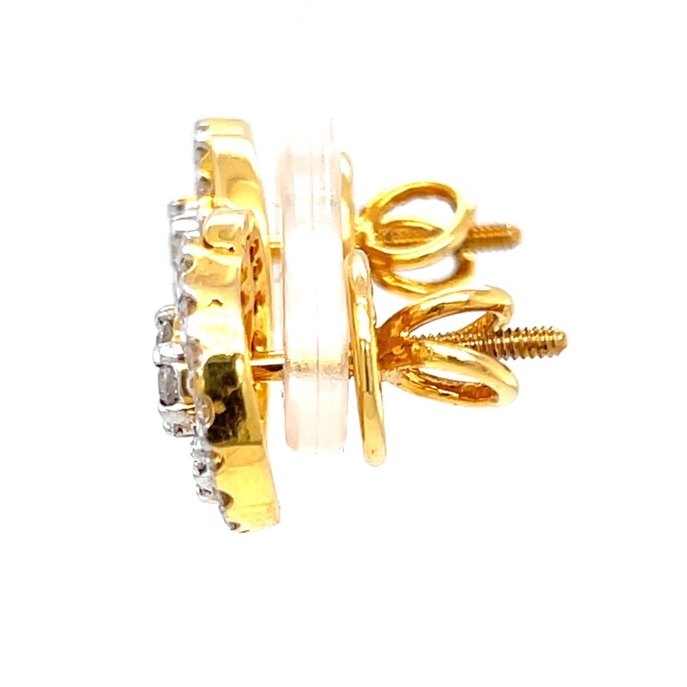 Circulaire diamond earrings with pressure set in centre 8top40 - Image 4
