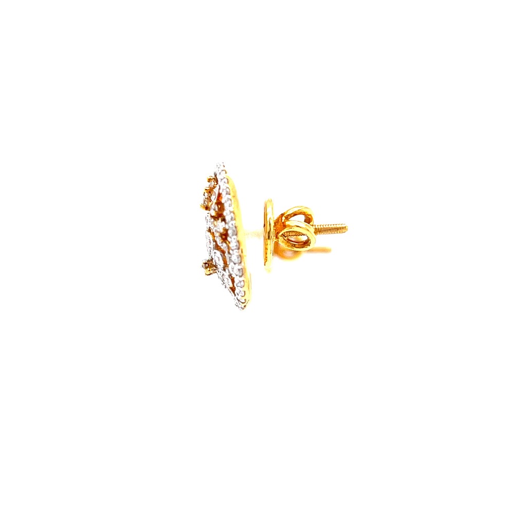 Flower Motif with Circular Design in Premium Quality Diamond 7TOP125 - Image 4