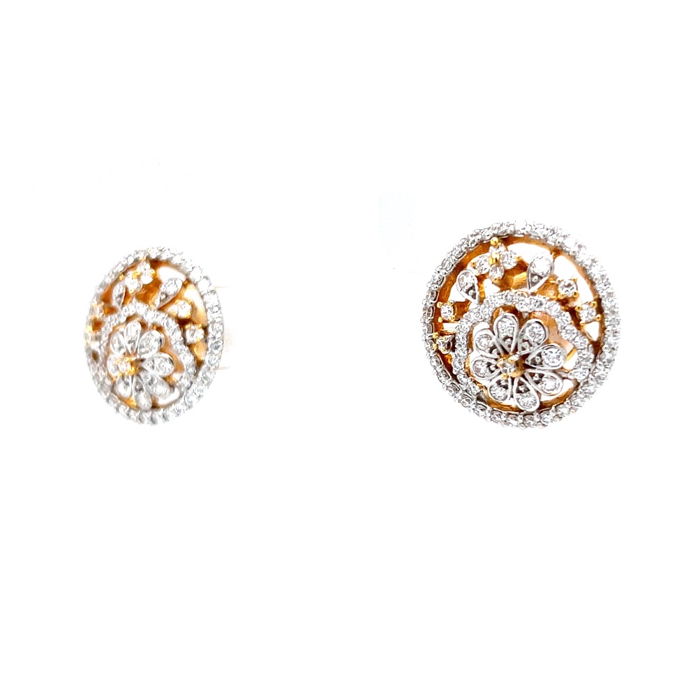 Flower Motif with Circular Design in Premium Quality Diamond 7TOP125 - Image 3