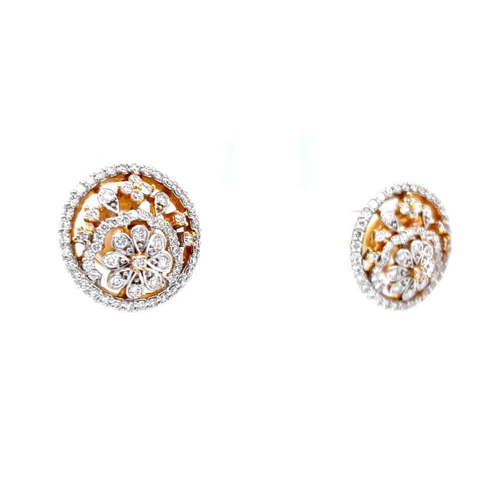 Flower Motif with Circular Design in Premium Quality Diamond 7TOP125 - Image 2