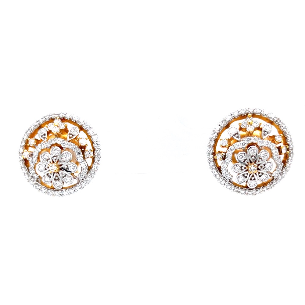Flower Motif with Circular Design in Premium Quality Diamond 7TOP125