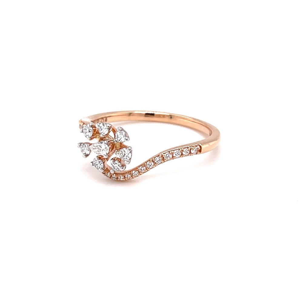 Daily wear fancy diamond ring in hallmark rose gold - Image 3